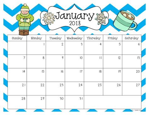 Free 2018 And 2019 Calendar Editable Calendar Teacher