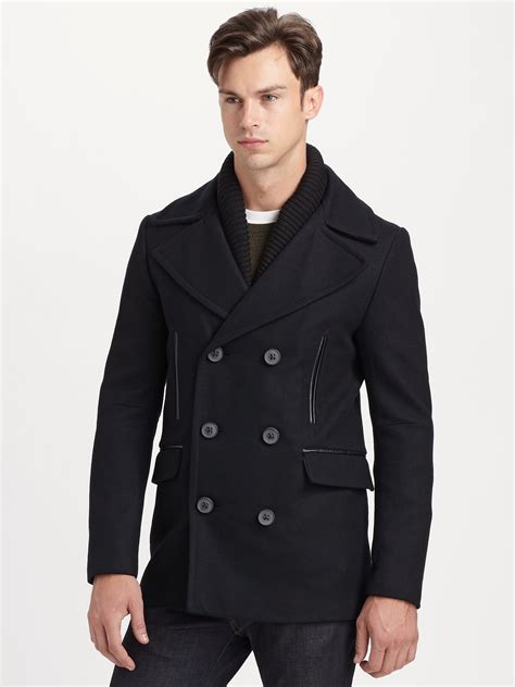 Mackage Alvin Pea Coat In Black For Men Lyst