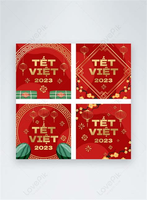 수박 꽃 식물 쌀 만두의 전통적인 국경 2023 베트남 새해 축제 봄 축제 Sns 광고 이미지 사진 468744978 무료 다운로드