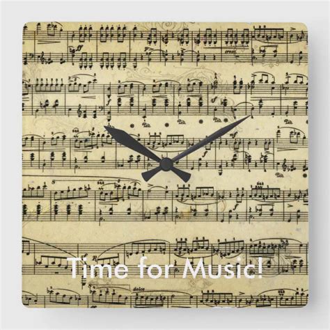 Time For Music Clock Zazzle