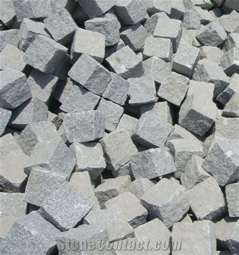 Grey Granite Cube Stone Cobble Stone Pavers From Turkey