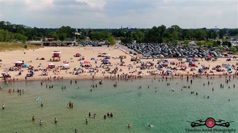 Packed Beaches In Michigan City June 6 2021 Drone Footage Stunning