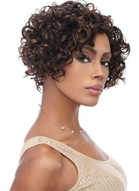 Short Bob Curly African American Women Front Lace Remy