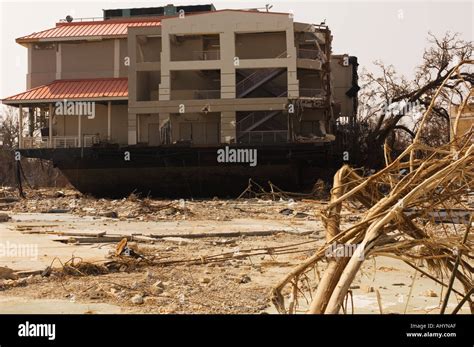 Hurricane Katrina Damage In Biloxi Mississippi Usa Stock Photo Alamy