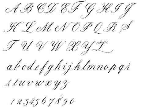 Calligraphy Alphabet Cursive Calligraphy Alphabet