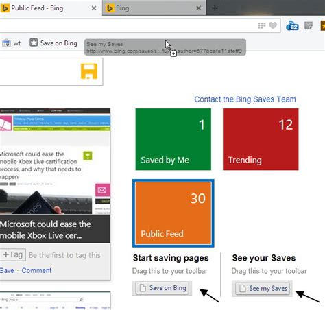 Microsoft Startet Die öffentliche Beta Von Bing Saves Deskmodderde