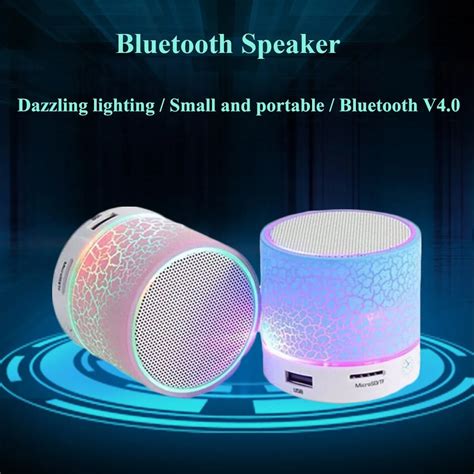 New Mini Portable Car Audio A9 Dazzling Crack Led Wireless Bluetooth 41 Subwoofer Speaker Tf Card