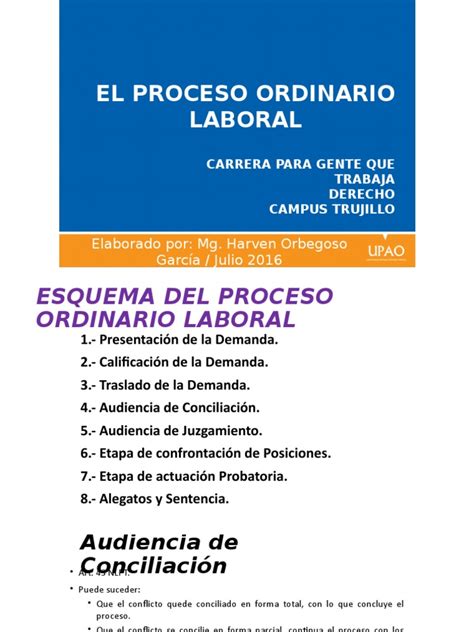 Proceso Ordinario Laboralpptx Demanda Judicial Gobierno