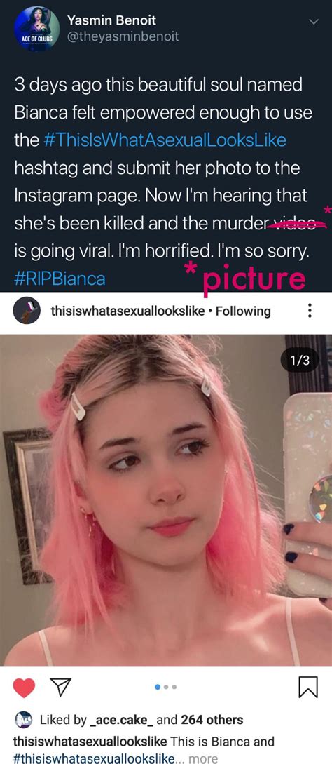 Asexual Instagram Star Bianca Was Murdered By An Incel And Her Asexuality Is Already Being