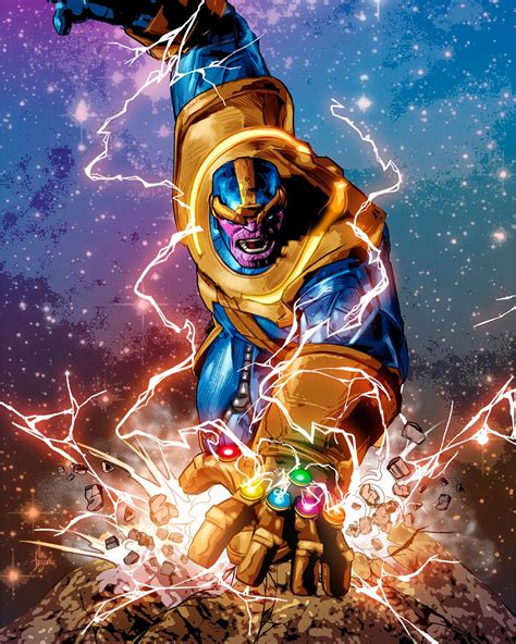 Thanos Mike Deodato Colors By Rain Marvel Comic Universe Comics