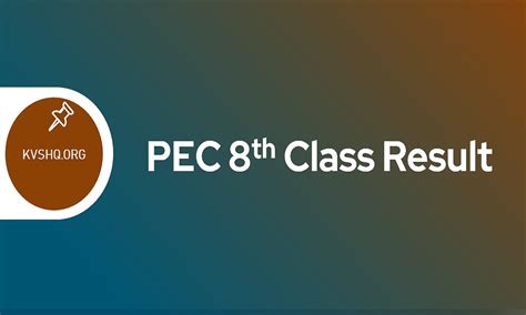 Pec 8th Class Result 2023 Punjab Education Commission