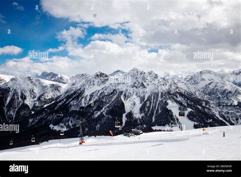 View Over The Dolomites From Kronplatz South Tirol Austria Stock