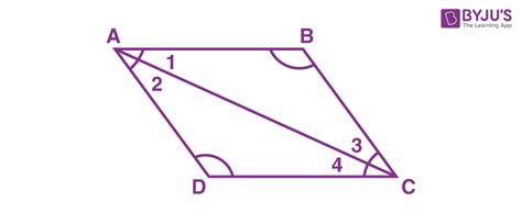 Angles Of A Parallelogram Representation Properties Theorems Examples