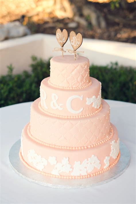 Vintage Peach And Ivory Lace Wedding