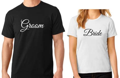 Groom And Bride T Shirts Couple T Shirts Wedding T Shirts