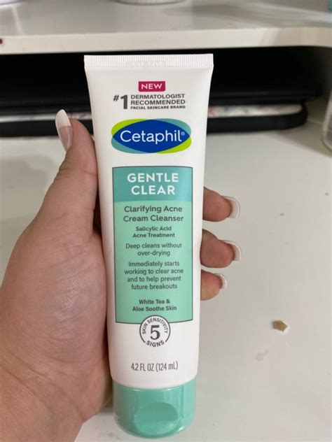 Cetaphil Gentle Clear Clarifying Acne Cream Cleanser W 2 Salicylic Acid 4 2 Oz Inci Beauty