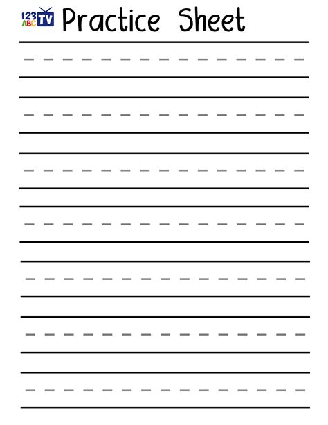 Empty Cursive Practice Page Blank Lines For Letter Practice Cursive