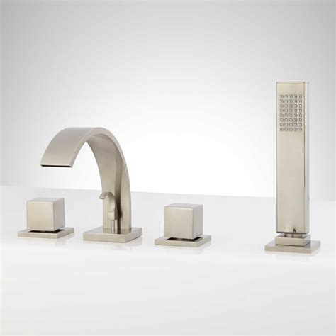 Garden tub faucets, three and two valve faucets, straight and offset faucets, utopia handles we are proud to carry a variety of elite brands including phoenix faucets, waterways, and utopia. Garden Tub Faucets With Sprayer