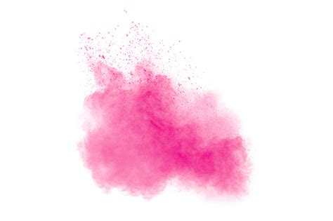 Pink Powder Explosion On White Backgroundpink Dust Splash Cloud On