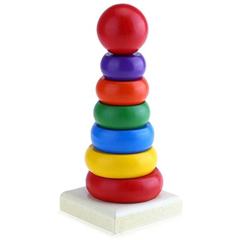 Buy Kids Mini Colorful Wooden Circles Nesting Stacking