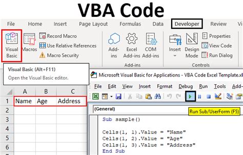 Vba Code And Excel Word Excel