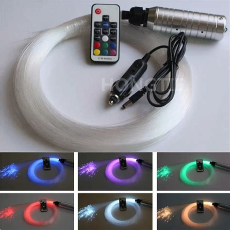 Car Dc12v 6w Rgb Led Plastic Fiber Optic Star Ceiling Light Kit 150pcs