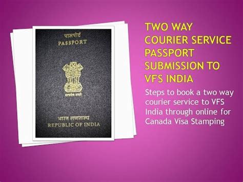 Two Way Courier Service Passport Submission To Vfs India In Tamil Youtube