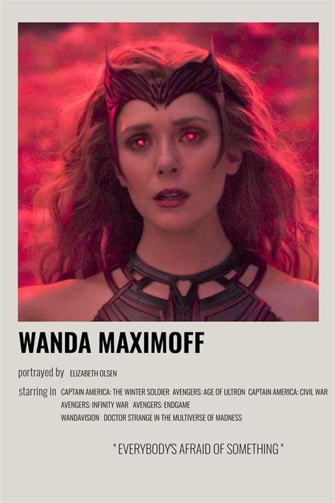 Wanda Maximoff Marvel Movie Characters Marvel Superhero Posters
