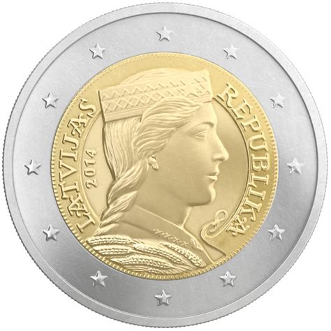 2 Euro Euro Łotwa Obiegowe Katalog Monet Centrum Numizmatyczne