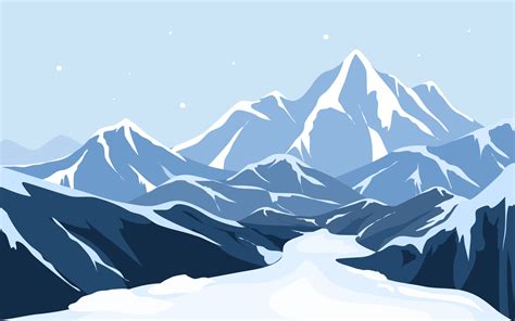 Mountain With Snow And Glacier Winter Landscape Background 11713337