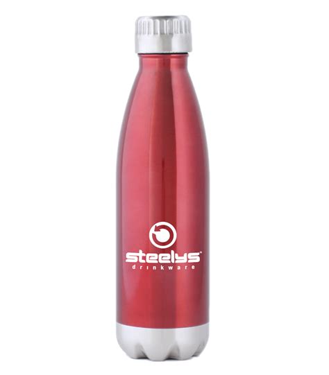 17oz Custom Personalized Stainless Steel Insulated Bottle Red Steelys