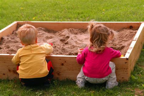 Playing In Sandbox Stock Photo Image Of Childhood Autumn 7302388