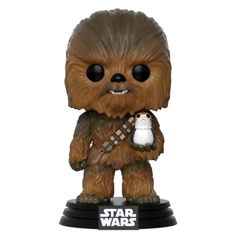Figurine Chewbacca With Porg Star Wars Funko Pop Movies 195
