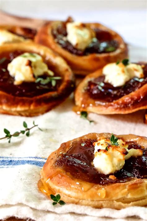 Caramelized Onion And Feta Tartlets With Honey Drizzle