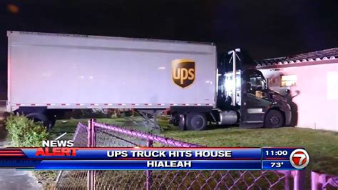 Driver Transported After Ups Tractor Trailer Crashes Into Hialeah House
