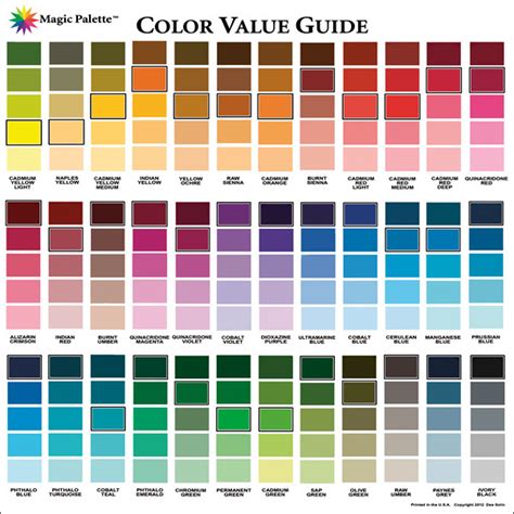 Magic Palette Artists Color Value Guide Foxy Studio