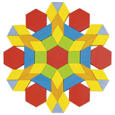 Geometric Wooden Pattern Blocks Éléments à Motifs Géométrie Idées