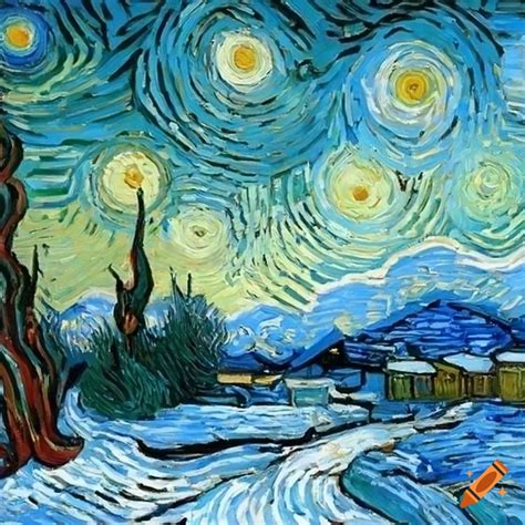 Winter Landscape Painting By Vincent Van Gogh