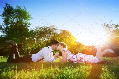 Couple In Love In Romantic Scenery High Quality People Images ~ Creative Market