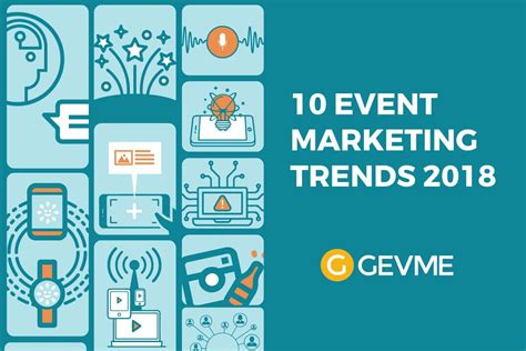 The Cover Of An Event Marketing Guide For Cevme With Icons On It
