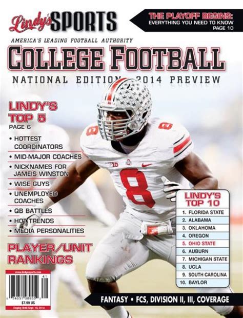 2014 Lindy S Sports National College Football Preview Cover Noah Spence 8 Sports Ucla