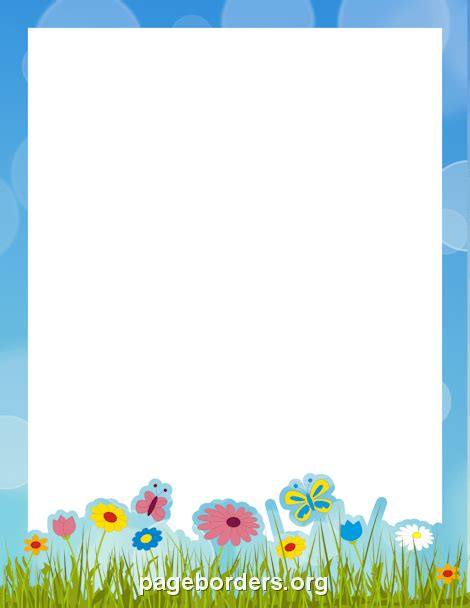Spring Border Clip Art Page Border And Vector Graphics