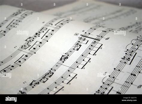 Piano Sheet Music Stock Photo Alamy