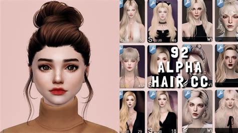 The Sims 4 92 Alpha Hair Cc 1 Female Cc Links And