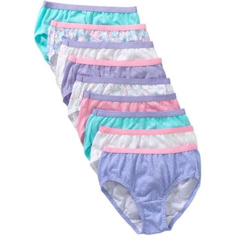 hanes girls brief underwear 9 pack