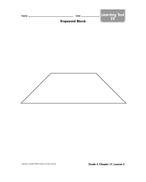 Trapezoid Block Worksheet For Pre K Kindergarten Lesson Planet