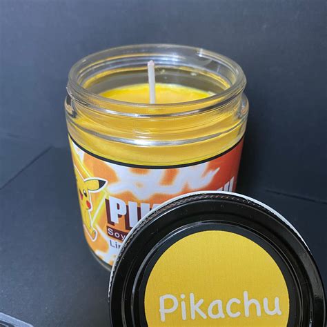 Pikachu Pokemon Scented Candle Handmade In Usa Etsy