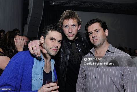 Tom Findlay And Andy Cato Of Groove Armada Pose Backstage With A Fan News Photo Getty Images