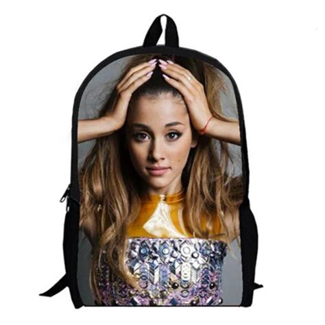 16inch Ariana Grande Backpack Double Zipper Backpack Mochilas Mujer