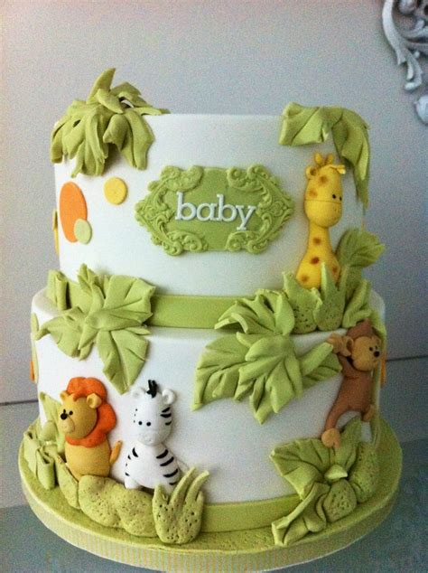 Jungle Themed Baby Shower Cakes Safari Baby Shower Ideas Baby Ideas